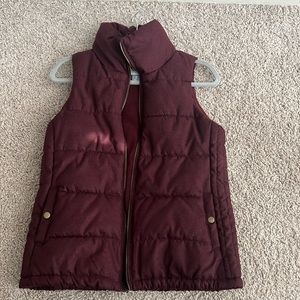 Old Navy: Maroon puff vest